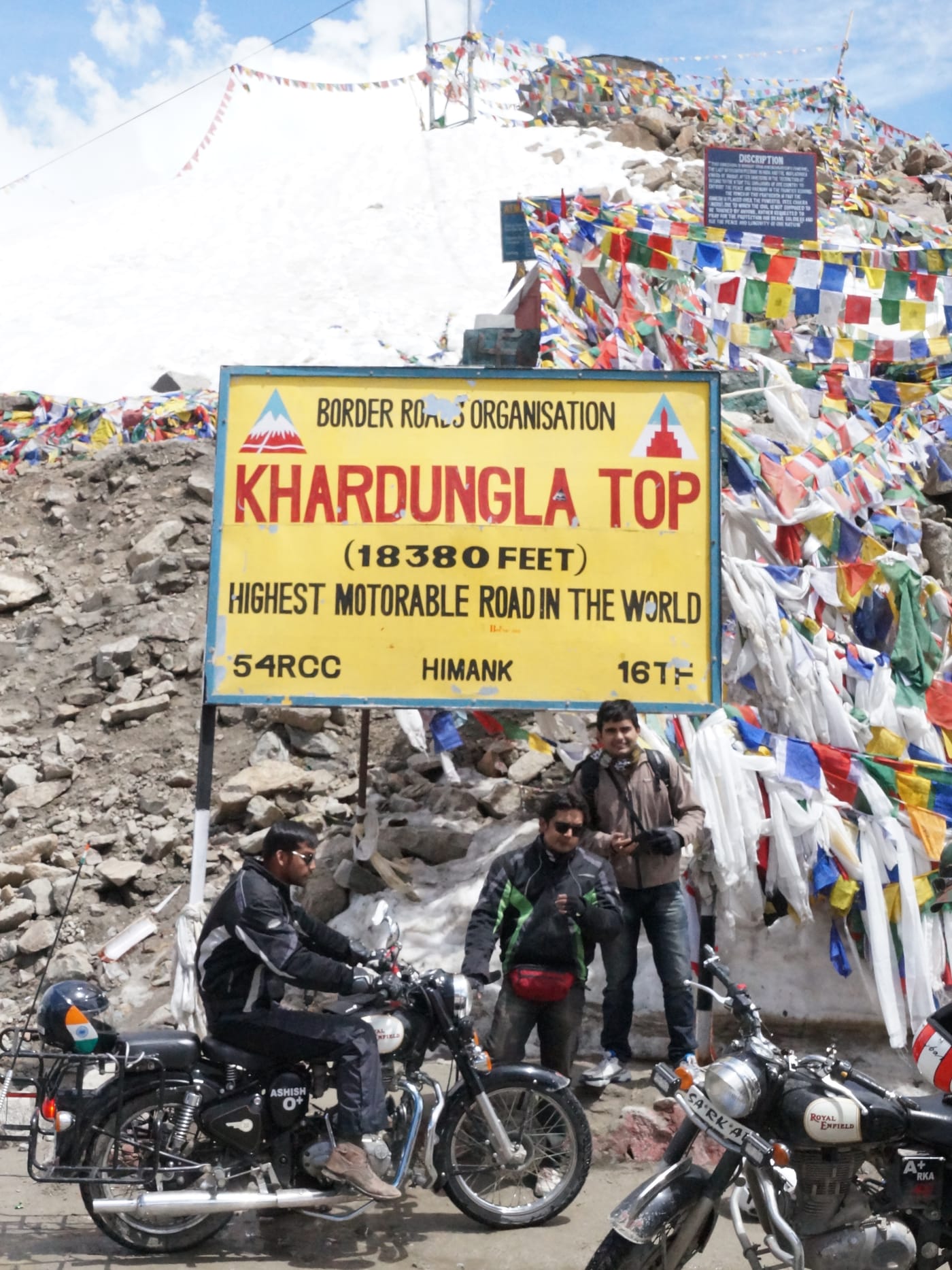 The Khardung La pass sign on the Leh–Nubra road in Ladakh