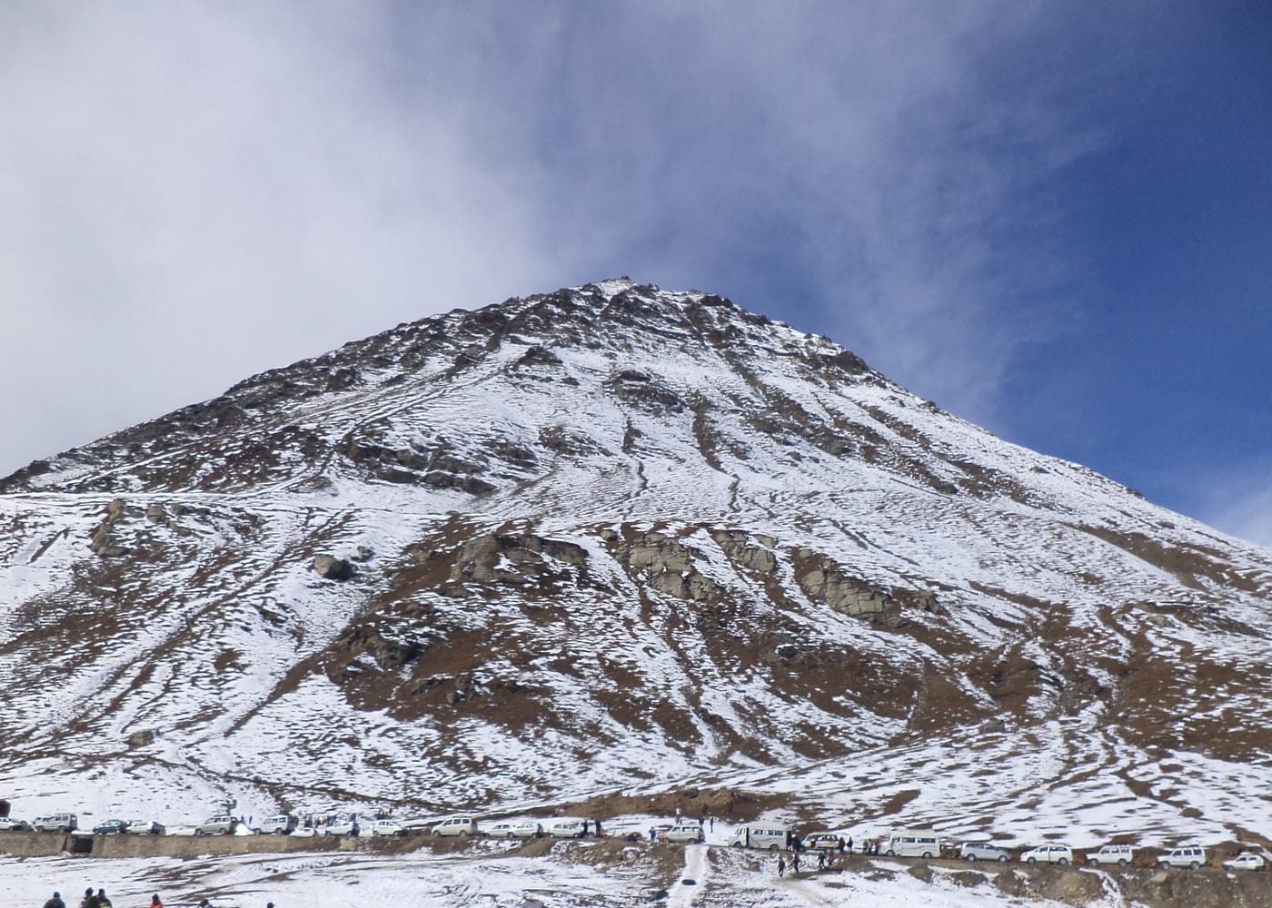 Snow on the Rohtang Pass above Manali in Himachal Pradesh
